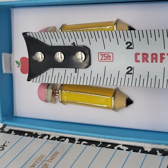 1862- Pencil Earrings Women's Teacher NWT - Picture 5 of 5